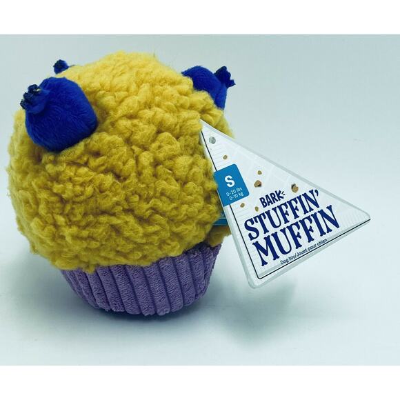 Bark Box Small Stuffin' Muffin Blueberry Muffin Crinkle Squeaker New - Picture 1 of 2